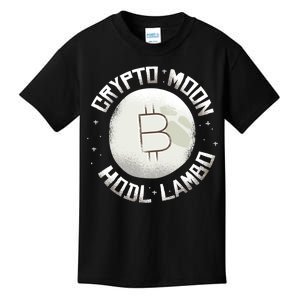 Bitcoin to the Moon Hodl Lambo Crypto Currency Kids T-Shirt