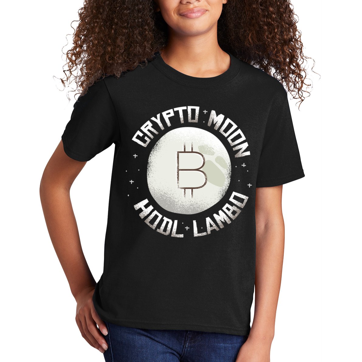 Bitcoin to the Moon Hodl Lambo Crypto Currency Kids T-Shirt