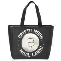 Bitcoin to the Moon Hodl Lambo Crypto Currency Zip Tote Bag