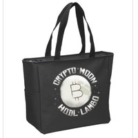 Bitcoin to the Moon Hodl Lambo Crypto Currency Zip Tote Bag