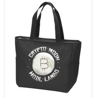 Bitcoin to the Moon Hodl Lambo Crypto Currency Zip Tote Bag
