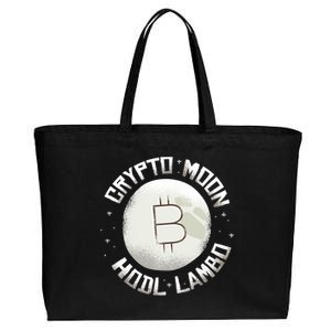 Bitcoin to the Moon Hodl Lambo Crypto Currency Cotton Canvas Jumbo Tote