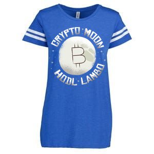 Bitcoin to the Moon Hodl Lambo Crypto Currency Enza Ladies Jersey Football T-Shirt