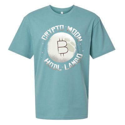 Bitcoin to the Moon Hodl Lambo Crypto Currency Sueded Cloud Jersey T-Shirt