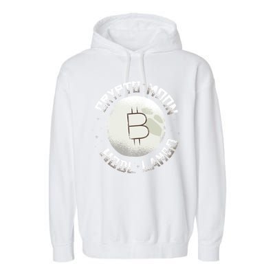 Bitcoin to the Moon Hodl Lambo Crypto Currency Garment-Dyed Fleece Hoodie