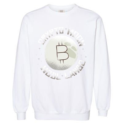 Bitcoin to the Moon Hodl Lambo Crypto Currency Garment-Dyed Sweatshirt