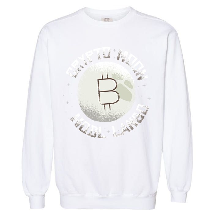 Bitcoin to the Moon Hodl Lambo Crypto Currency Garment-Dyed Sweatshirt