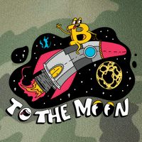 Bitcoin To The Moon Rocket Legacy Tie Dye Trucker Hat