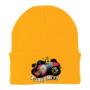 Bitcoin To The Moon Rocket Knit Cap Winter Beanie