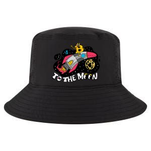 Bitcoin To The Moon Rocket Cool Comfort Performance Bucket Hat