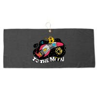 Bitcoin To The Moon Rocket Large Microfiber Waffle Golf Towel