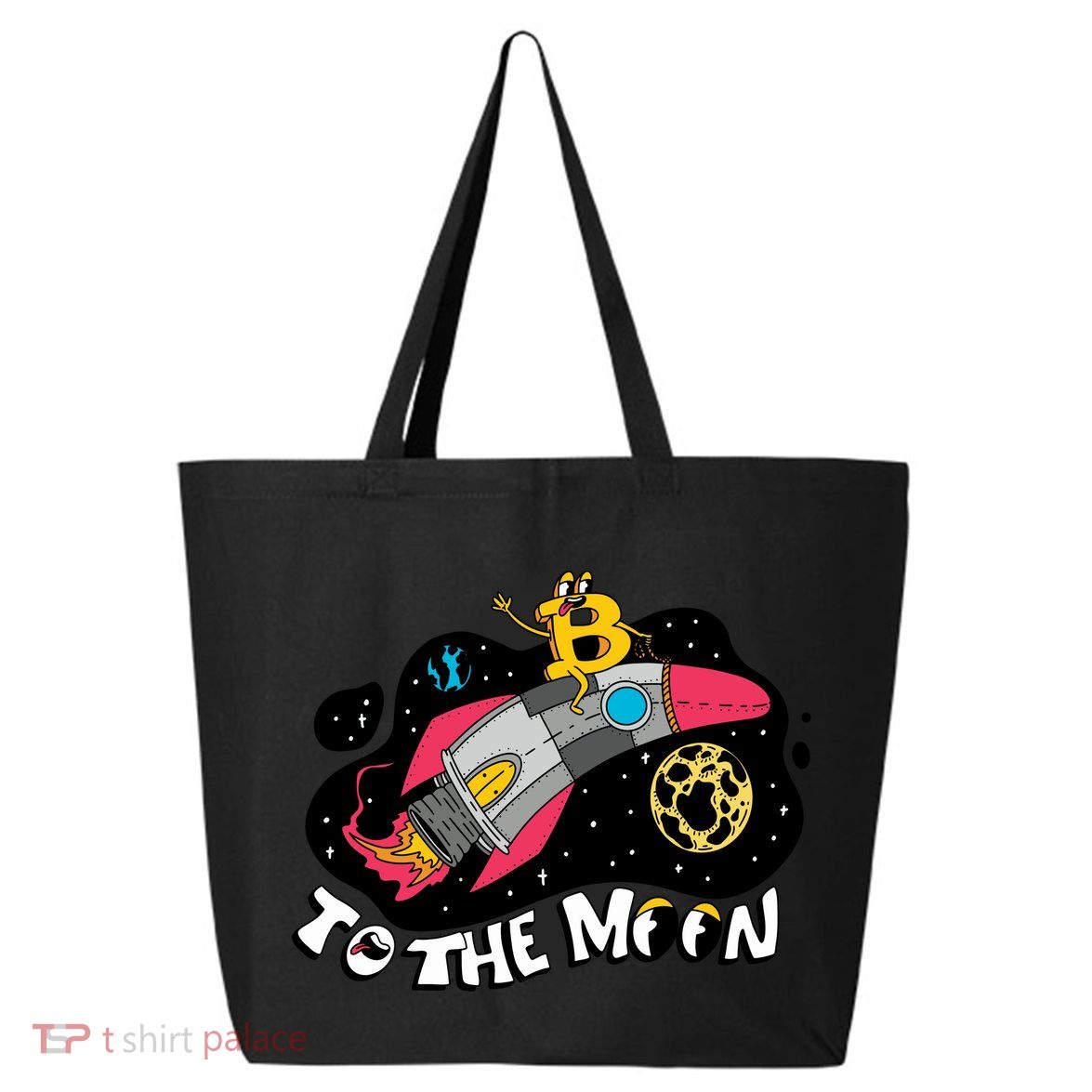 Bitcoin To The Moon Rocket 25L Jumbo Tote