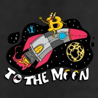 Bitcoin To The Moon Rocket Microfiber Hand Towel