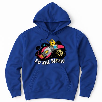 Bitcoin To The Moon Rocket Hoodie