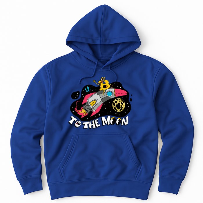Bitcoin To The Moon Rocket Hoodie