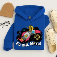 Bitcoin To The Moon Rocket Hoodie