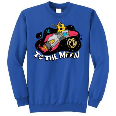 Bitcoin To The Moon Rocket Sweatshirt