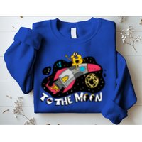 Bitcoin To The Moon Rocket Sweatshirt