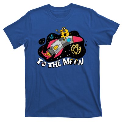 Bitcoin To The Moon Rocket T-Shirt