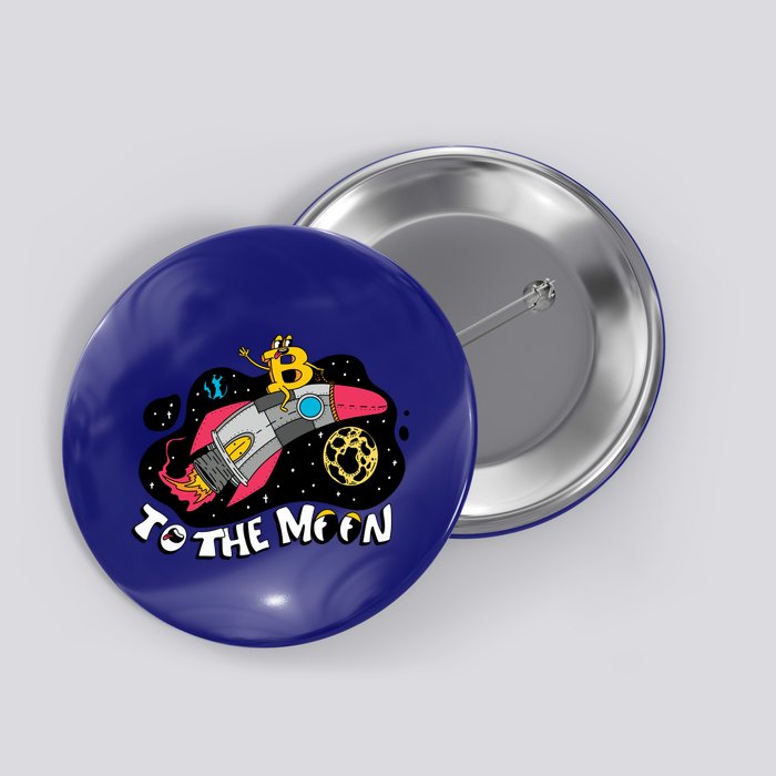 Bitcoin To The Moon Rocket Button
