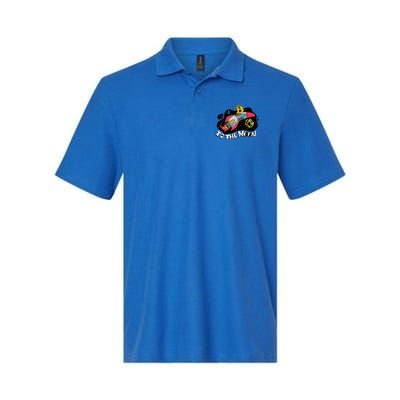 Bitcoin To The Moon Rocket Polo