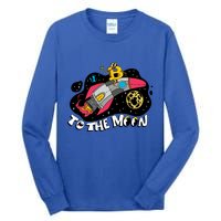 Bitcoin To The Moon Rocket Tall Long Sleeve T-Shirt