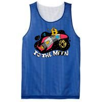 Bitcoin To The Moon Rocket Mesh Reversible Basketball Jersey Tank