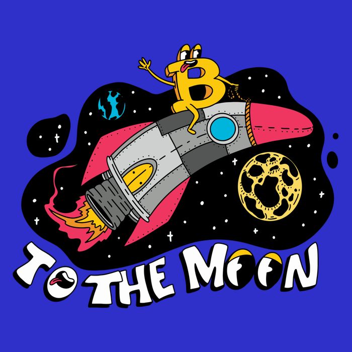 Bitcoin To The Moon Rocket Baby Bodysuit