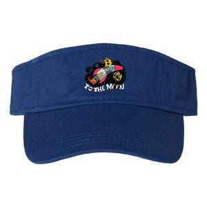 Bitcoin To The Moon Rocket Valucap Bio-Washed Visor