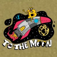 Bitcoin To The Moon Rocket Garment-Dyed Women's Muscle Tee