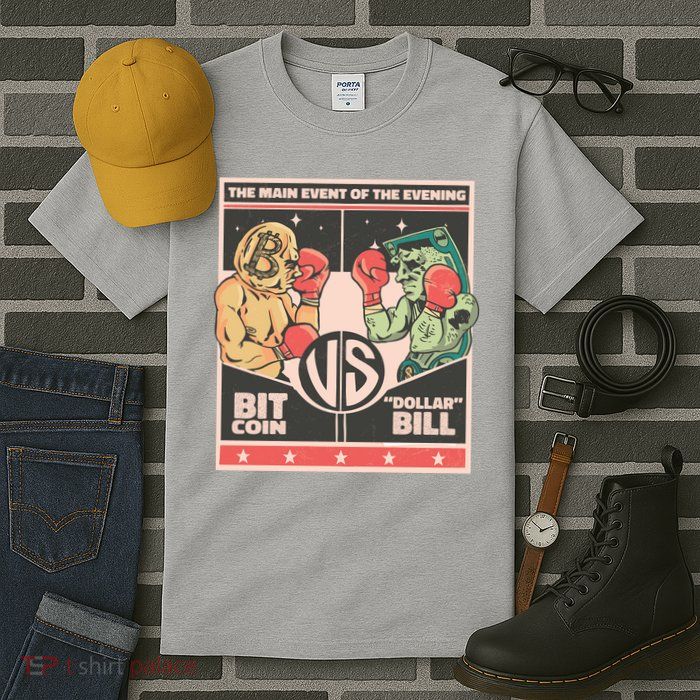 Bitcoin Vs Dollar Tall T-Shirt