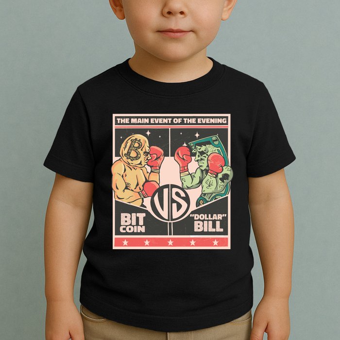 Bitcoin Vs Dollar Toddler T-Shirt