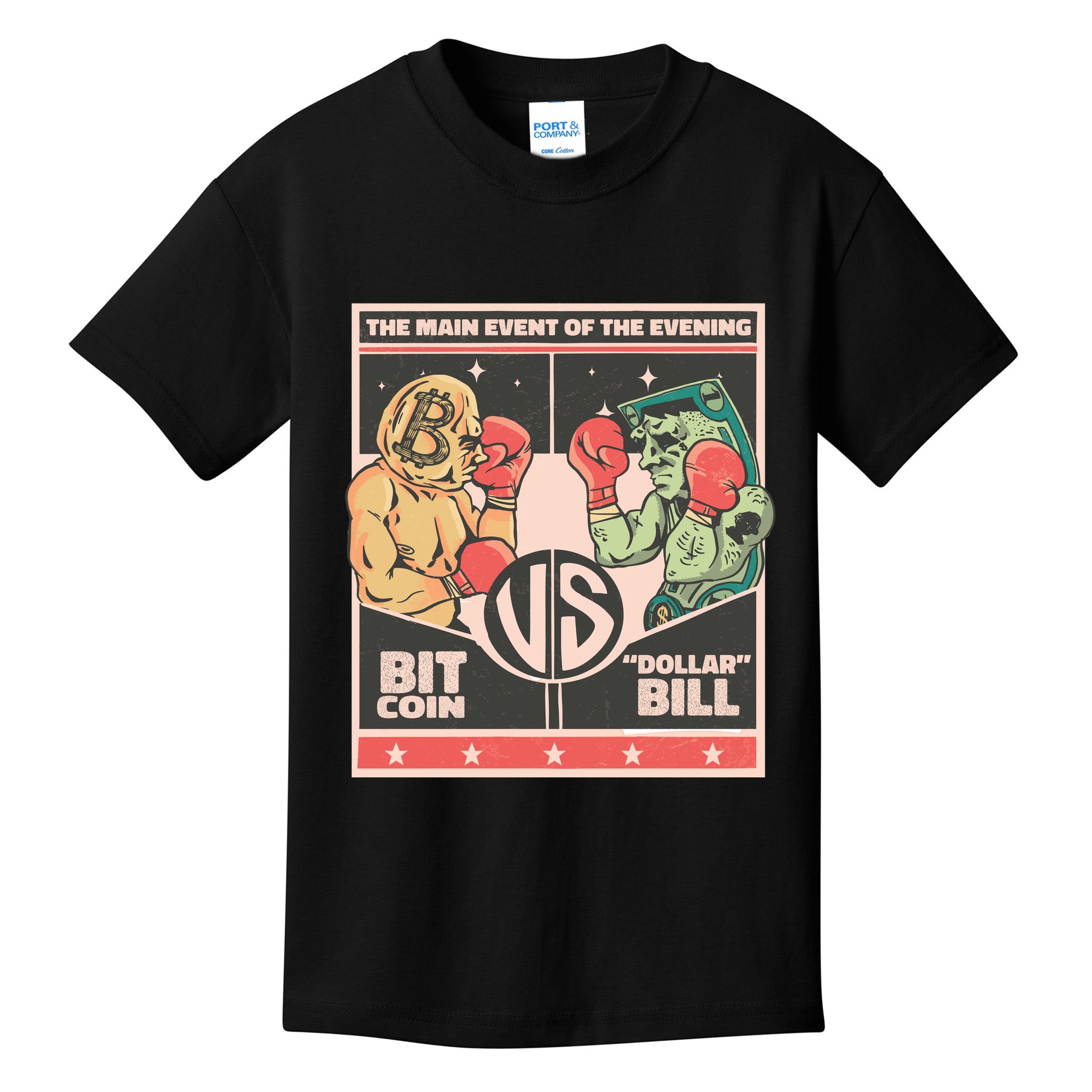 Bitcoin Vs Dollar Kids T-Shirt