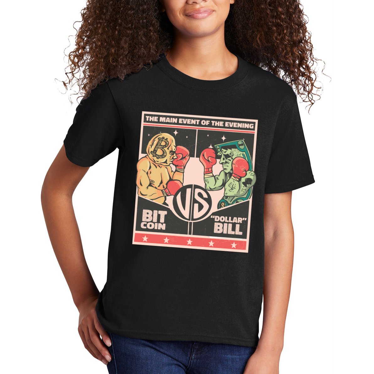 Bitcoin Vs Dollar Kids T-Shirt