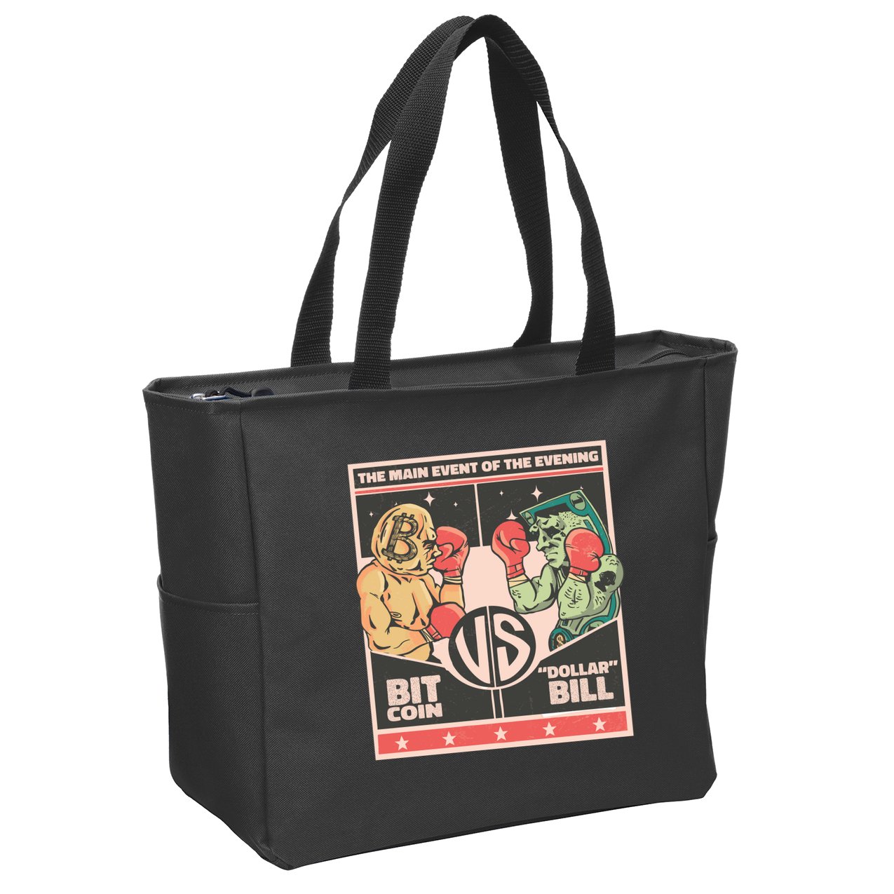 Bitcoin Vs Dollar Zip Tote Bag