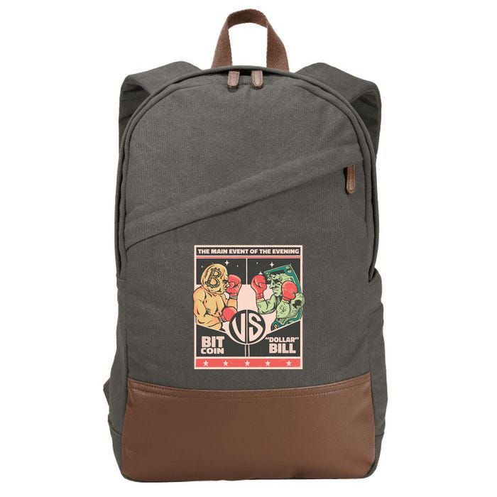 Bitcoin Vs Dollar Cotton Canvas Backpack