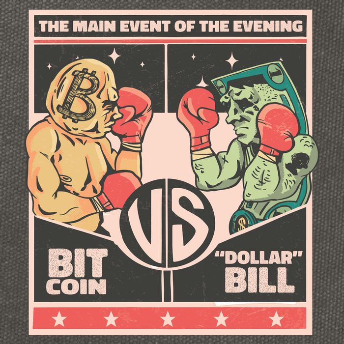 Bitcoin Vs Dollar Cotton Canvas Backpack