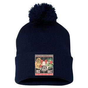 Bitcoin Vs Dollar Pom Pom 12in Knit Beanie