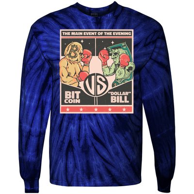 Bitcoin Vs Dollar Tie-Dye Long Sleeve Shirt