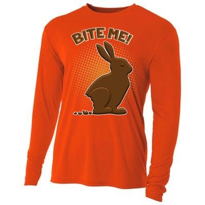 Bite Me! Chocolate Easter Bunny Cooling Performance Long Sleeve Crew