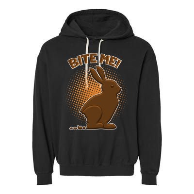 Bite Me! Chocolate Easter Bunny Garment-Dyed Fleece Hoodie