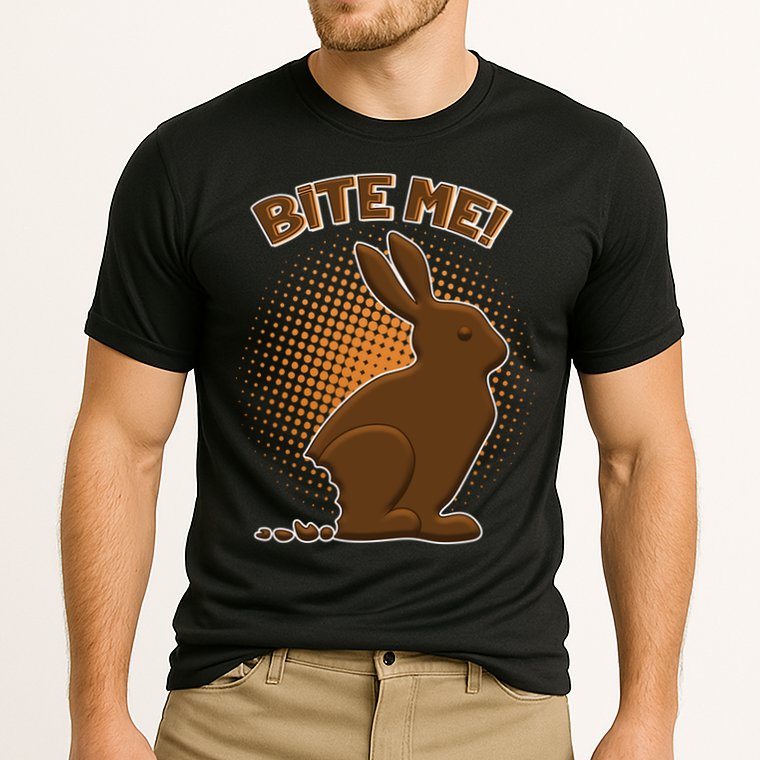 Bite Me! Chocolate Easter Bunny Cooling Performance Crew T-Shirt