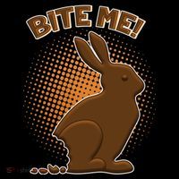 Bite Me! Chocolate Easter Bunny Full-Length Apron With Pockets