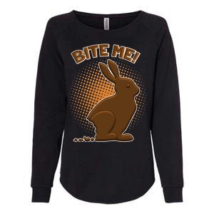 Bite Me! Chocolate Easter Bunny Womens California Wash Sweatshirt