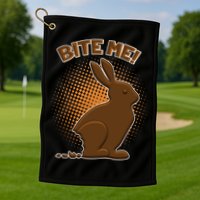 Bite Me! Chocolate Easter Bunny Golf Towel