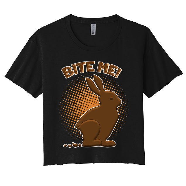 Bite Me! Chocolate Easter Bunny Crop Top