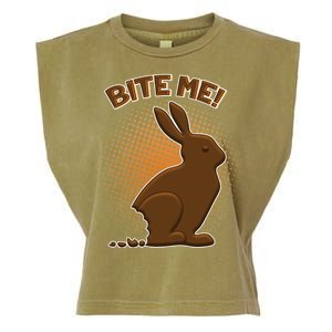 Bite Me! Chocolate Easter Bunny Garment-Dyed Women's Muscle Tee