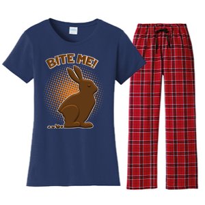 Bite Me! Chocolate Easter Bunny Women's Flannel Pajama Set