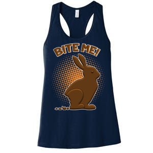 Bite Me! Chocolate Easter Bunny Women's Racerback Tank