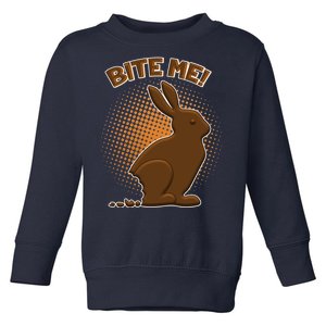 Bite Me! Chocolate Easter Bunny Toddler Sweatshirt